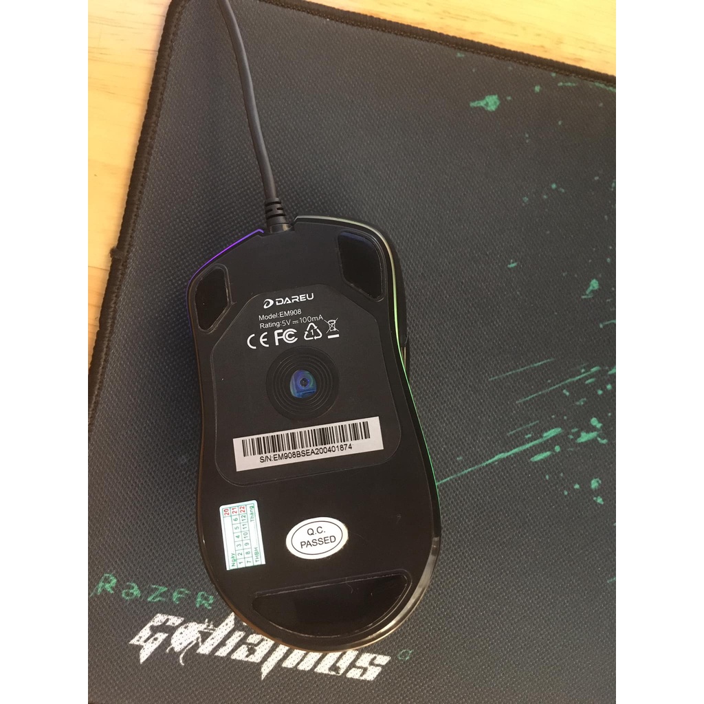 Chuột Gaming Dareu EM908 Led RGB, chính hãng 100%, dùng ít 3 tháng, likenew 98%