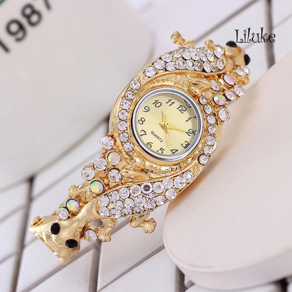 Đồng hồ thạch anh analog mặt hình tròn đính đá sang trọng cho nữ | BigBuy360 - bigbuy360.vn