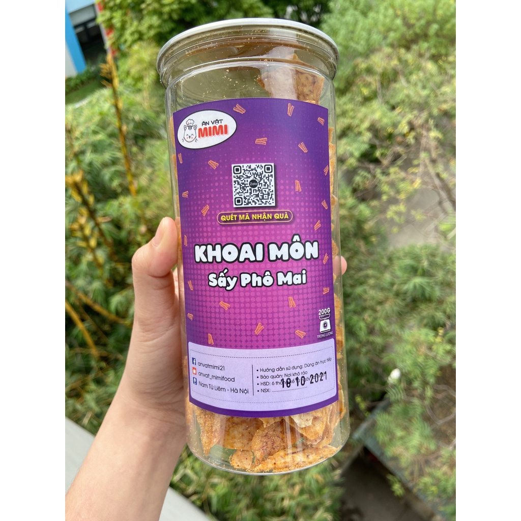 Khoai môn sấy phô mai 200gr | Đồ ăn vặt Hà Nội