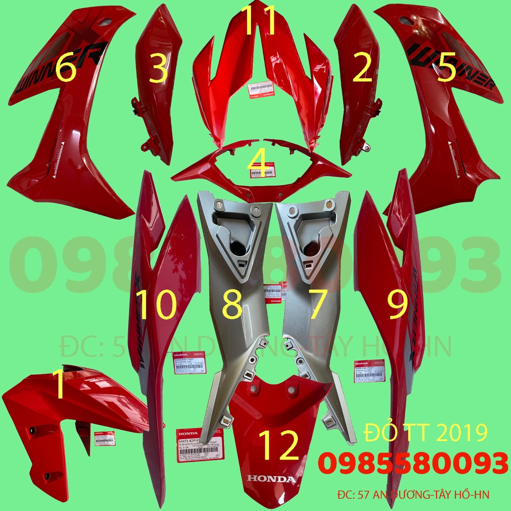 Dàn áo Winner X Đỏ Bạc phiên bản thể thao