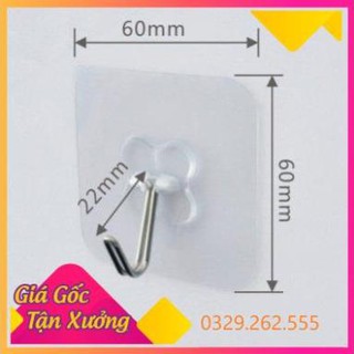 (Siêu Sale)  MÓC NHỰA DÁN TƯỜNG CHỊU LỰC TRONG SUỐT SIÊU CHẮC (1 Cái)
