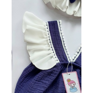 Bodysuit cho bé xanh coban