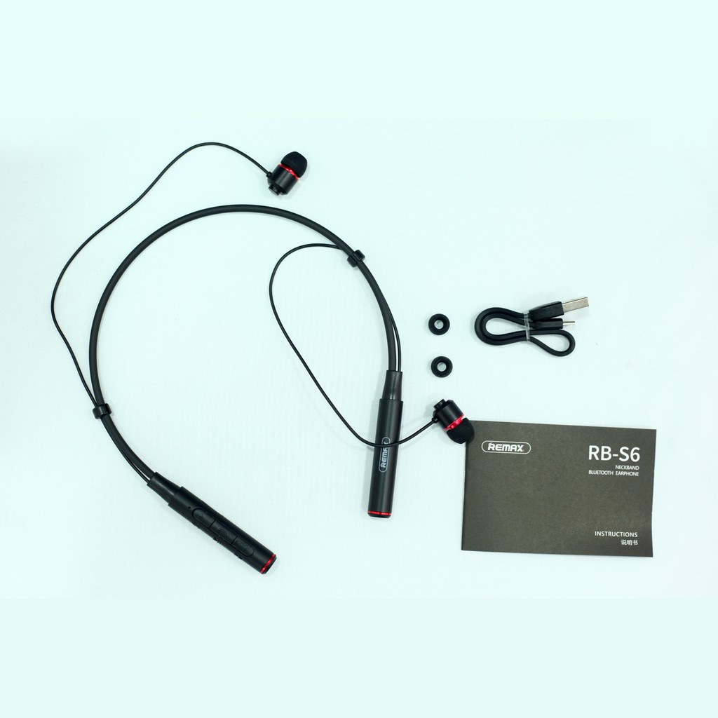 Tai nghe Bluetooth Remax RB-S6 - Tai nghe Bluetooth Cao Cấp - Báo rung khi có cuộc gọi đến(Chính hãng - BH 12 tháng)