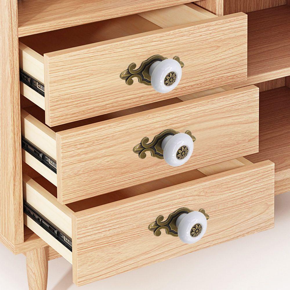 Bộ 2 Núm Tay Cầm Cửa Tủ Bằng Gốm Phong Cách Cổ Điển