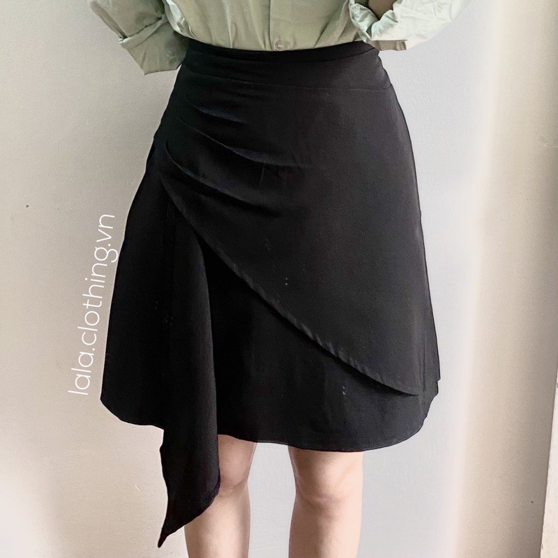 (SẴN) Chân váy umi đen vạt chéo | BigBuy360 - bigbuy360.vn