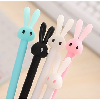 Bút mực gel hình chú thỏ cute, bút nước mực đen dễ thương, văn phòng phẩm độc lạ
