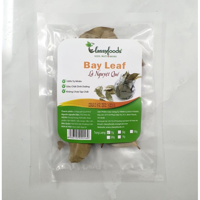 Lá Nguyệt Quế - Bay leaf - 15g