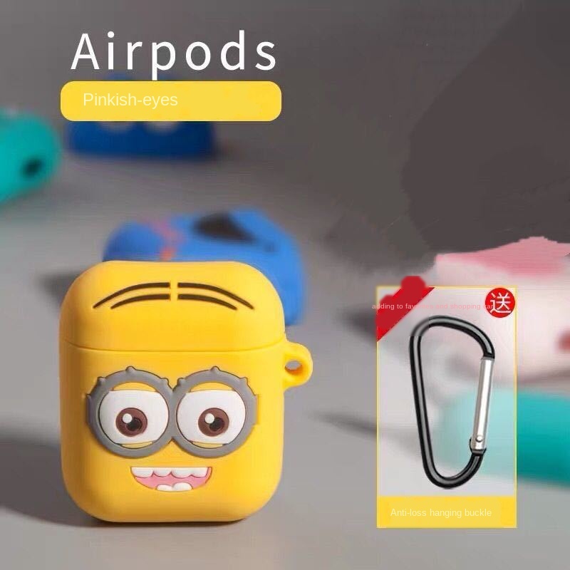 INPODS Vỏ Đựng Bảo Vệ Hộp Sạc Tai Nghe Airpods 1 / 2 Bằng Silicone Mềm Hình Hoạt Hình 12 Inch 12