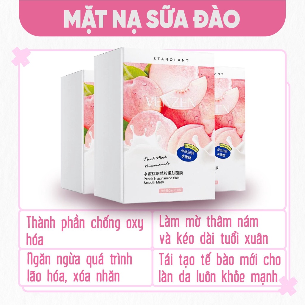 MẶT NẠ NGỦ TINH CHẤT SỮA ĐÀO DƯỠNG ẨM DƯỠNG TRẮNG MANG LẠI LÀN DA MỊN MÀNG CĂNG BÓNG TRẮNG SÁNG SamBeauty