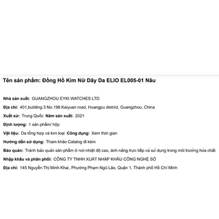 Đồng hồ Nữ Elio EL005-01