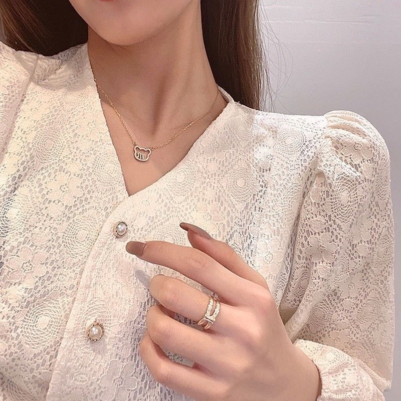 Dây Chuyền 210825 Mặt Hình Gấu Đáng Yêu Sành Điệu