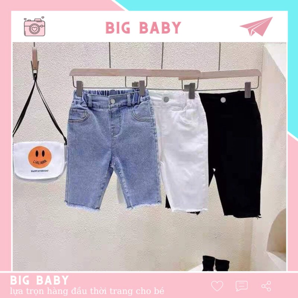 Quần Jean Bò Cho Bé Trai Và Bé Gái Chất Liệu Dày Dặn Mềm Co Giãn Từ 8 Đến 36kg Thời Trang Trẻ EM Big Baby