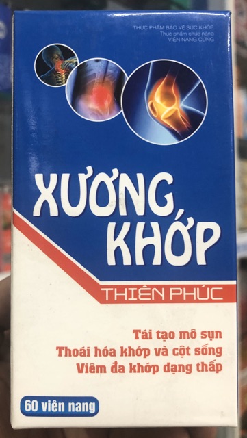 Xương khớp Thiên Phúc - 60 viên - Tái tạo mô sụn, Thoái hoá khớp và cột sống, Viêm đa khớp dạng thấp