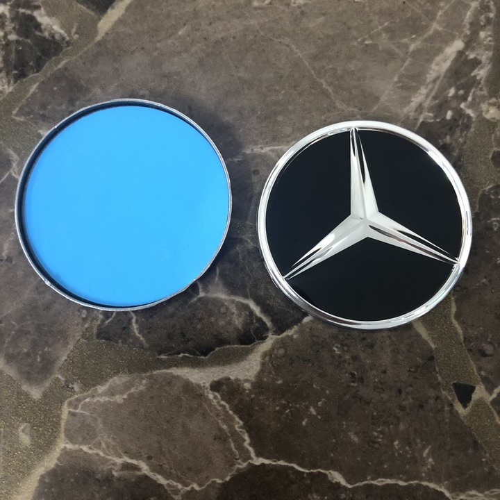 Logo biểu tượng vô lăng xe ô tô Mercedes - Đường kính 52mm và đường kính 57mm