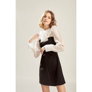 MAVEN - Váy phối màu đen trắng Heidi