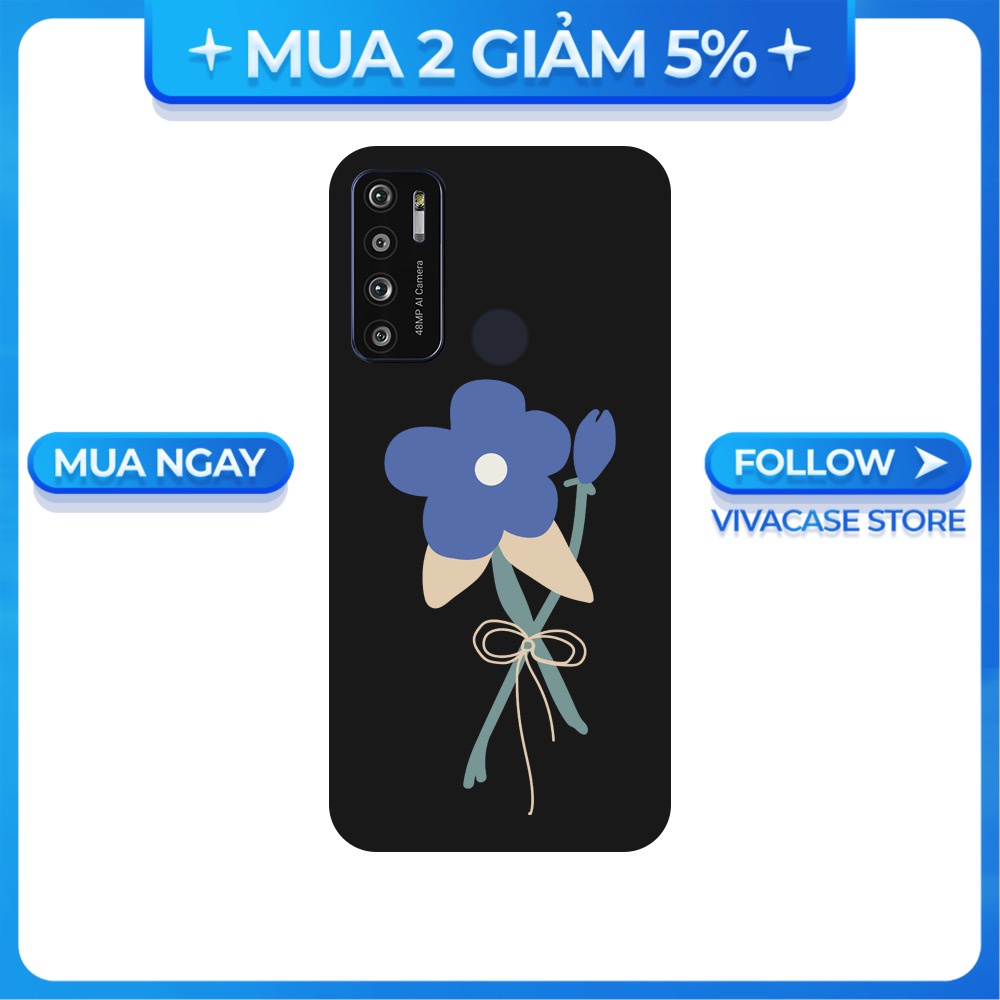 Ốp lưng Vsmart Joy 3/Joy 4/Active 3/Bee 3/Live/...dẻo đen hình Hoa Tím