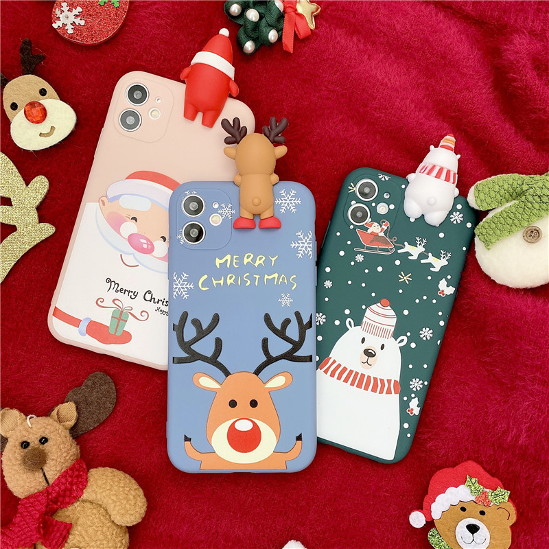 Ốp Điện Thoại Họa Tiết Giáng Sinh Xinh Xắn Dành Cho Iphone 11 Pro Max 10 Xsmax Xr 7 8p | BigBuy360 - bigbuy360.vn