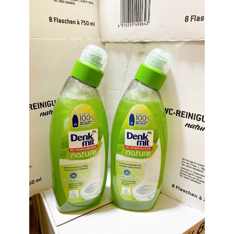 Dung dịch tẩy rửa bồn cầu, nhà vệ sinh Denkmit 750 Ml, hương hoa tự nhiên - Nhập Đức