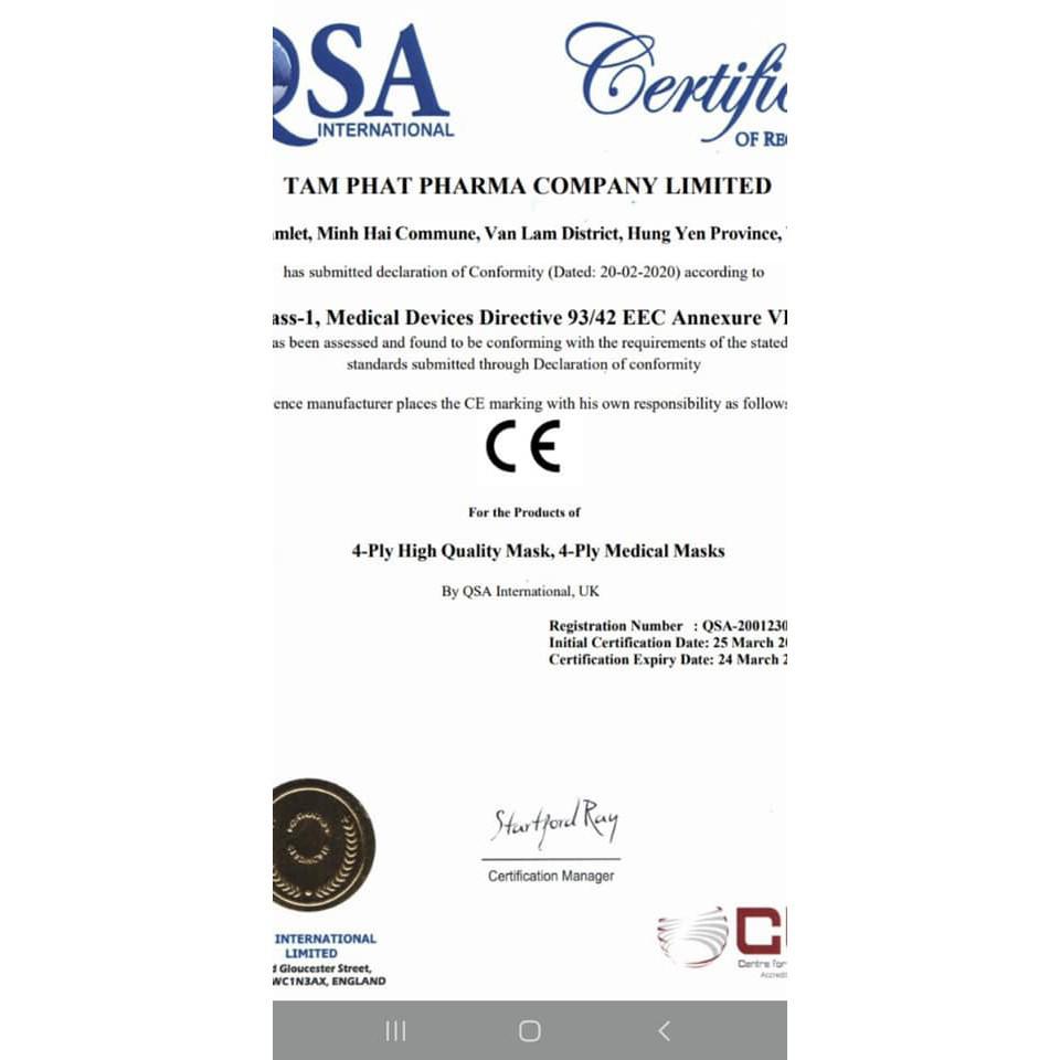 Khẩu Trang Y Tế Tâm Phát