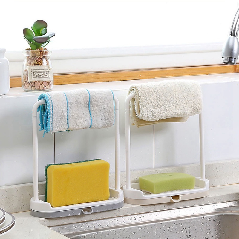 Giá máng khăn để xà phòng bằng nhựa dùng trong nhà tắm/nhà bếp tại gia
