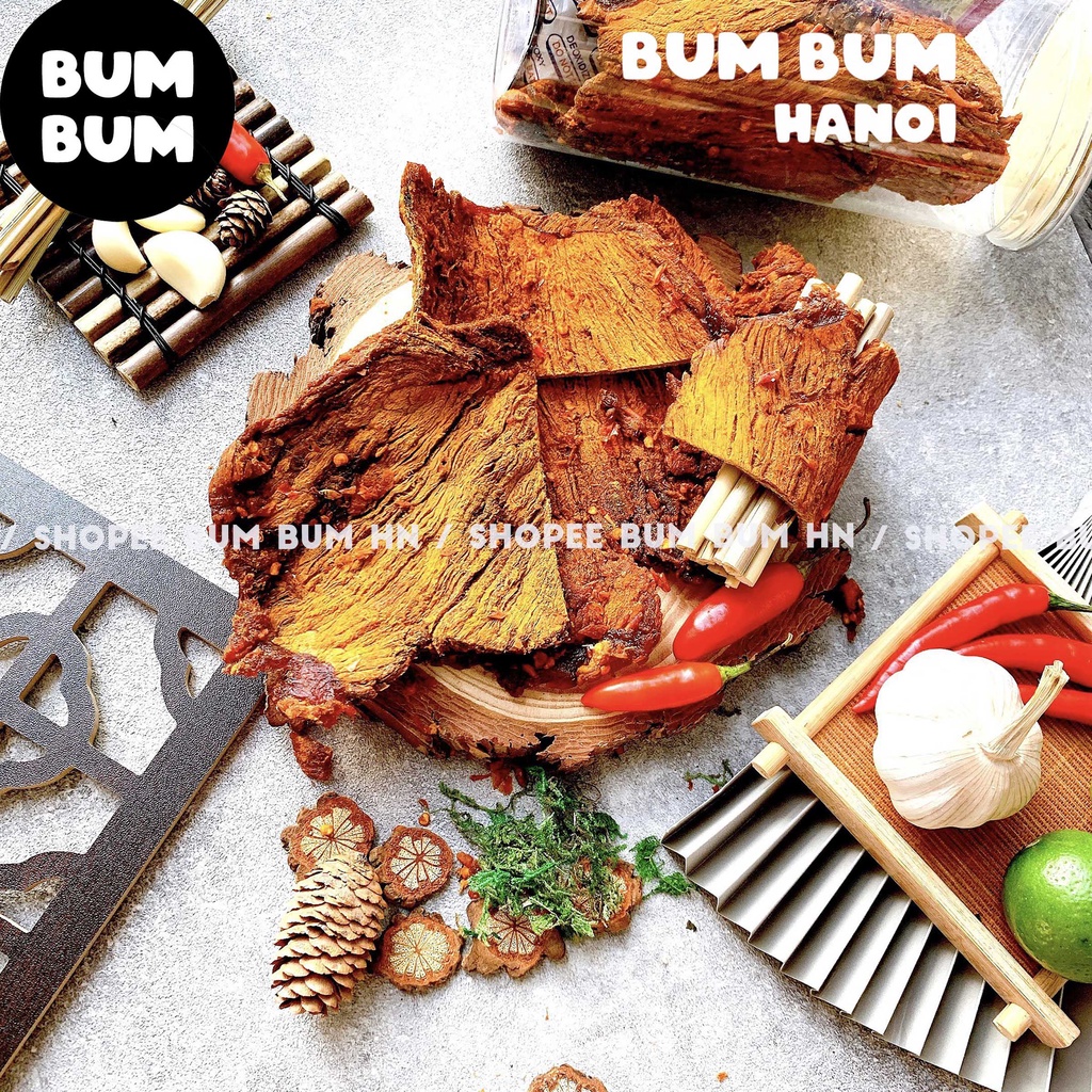 Khô bò miếng BumBum đồ ăn vặt Hà Nội siêu ngon siêu rẻ