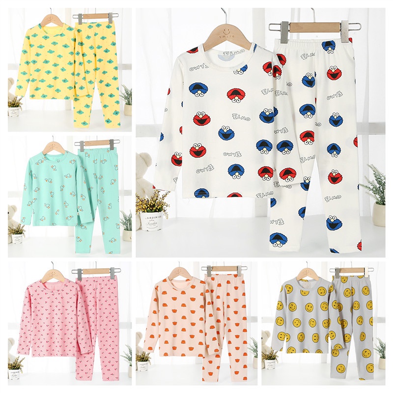 Bộ Đồ Ngủ Pijama Tay Dài Dễ Thương Cho Bé 100-160cm