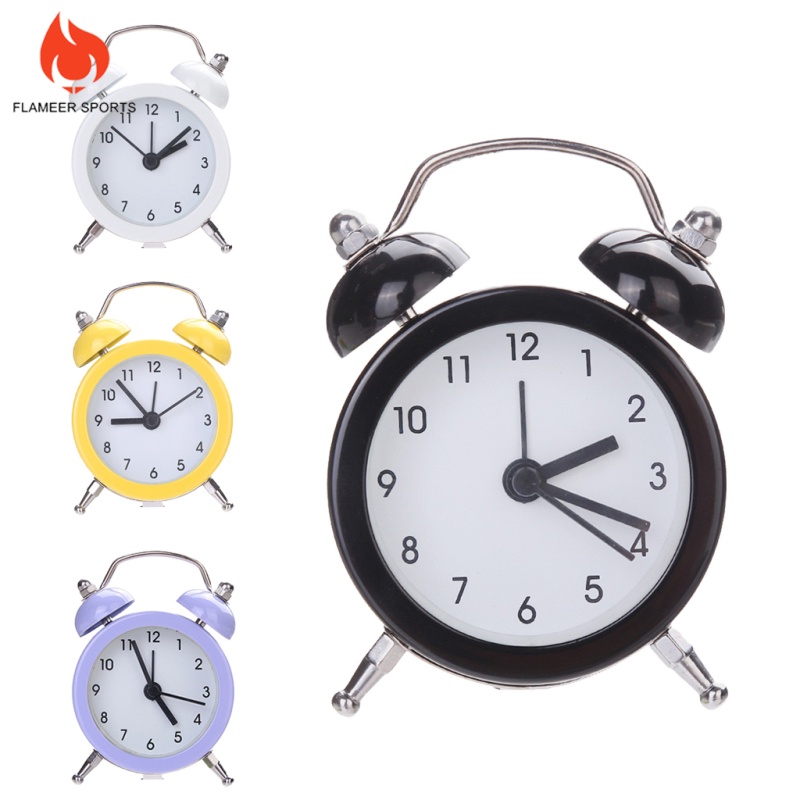 Flameer Sports  Portable Mini Round Battery Digital Alarm Clock Desktop Table Clock