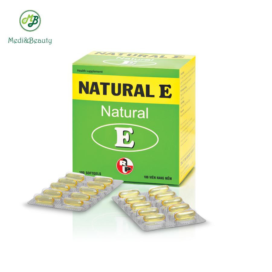 Viên uống vitamin e thiên nhiên, Chống oxi hóa, hạn chế lão hóa, đẹp da - NATURAL E - Medibeauty Hộp 100 viên | BigBuy360 - bigbuy360.vn