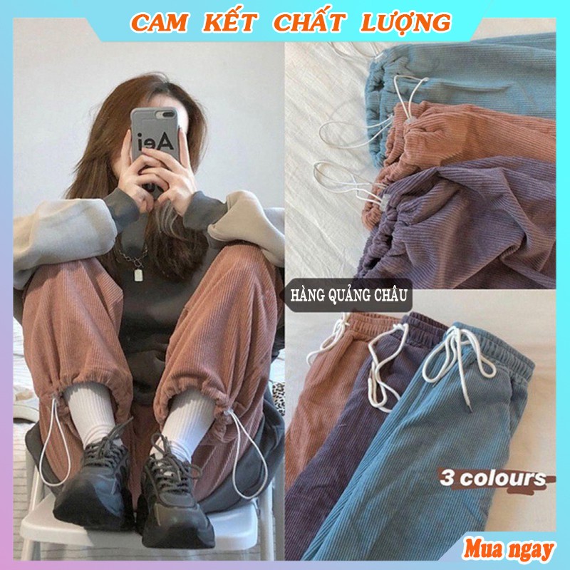 Quần jogger nữ, quần thể thao nữ dây rút hàn quốc kiểu dáng dài tập gym mùa thu đông FREESHIP mã QN2