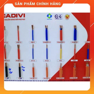 Dây điện cadivi dây đôi mềm, dây bọc 1 lớp lõi 1.5 100m
