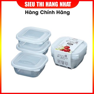 Set 3 hộp nhựa 380ml màu trắng