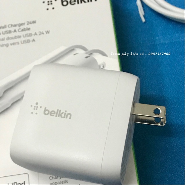 BỘ SẠC IPHONE, IPAD 24W CHÍNH HÃNG BELKIN