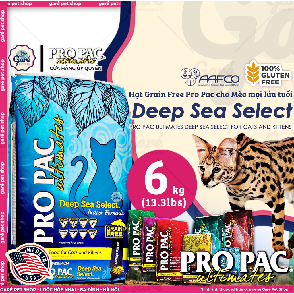 6kg - Hạt PRO PAC ® Deep Sea Select ™ cho Mèo - PRO PAC ® Deep Sea Select™ Whitefish&amp; Peas for Cats