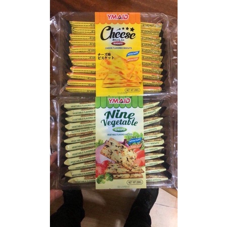 Bánh ăn kiêng hiệu YMAID Hongkong 2 vị rau củ/ phomai gói 288g