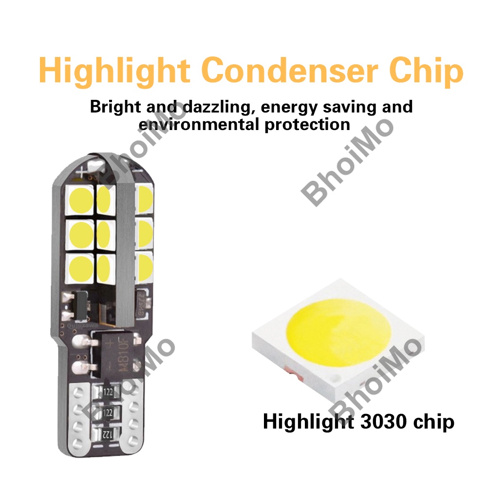 Bóng Đèn Led Canbus 4w 24smd T10 3030 W5W 194 Dc12V 6000k Cho Xe Hơi / Xe Tải