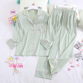 Pijama lụa dài tay cao cấp y97