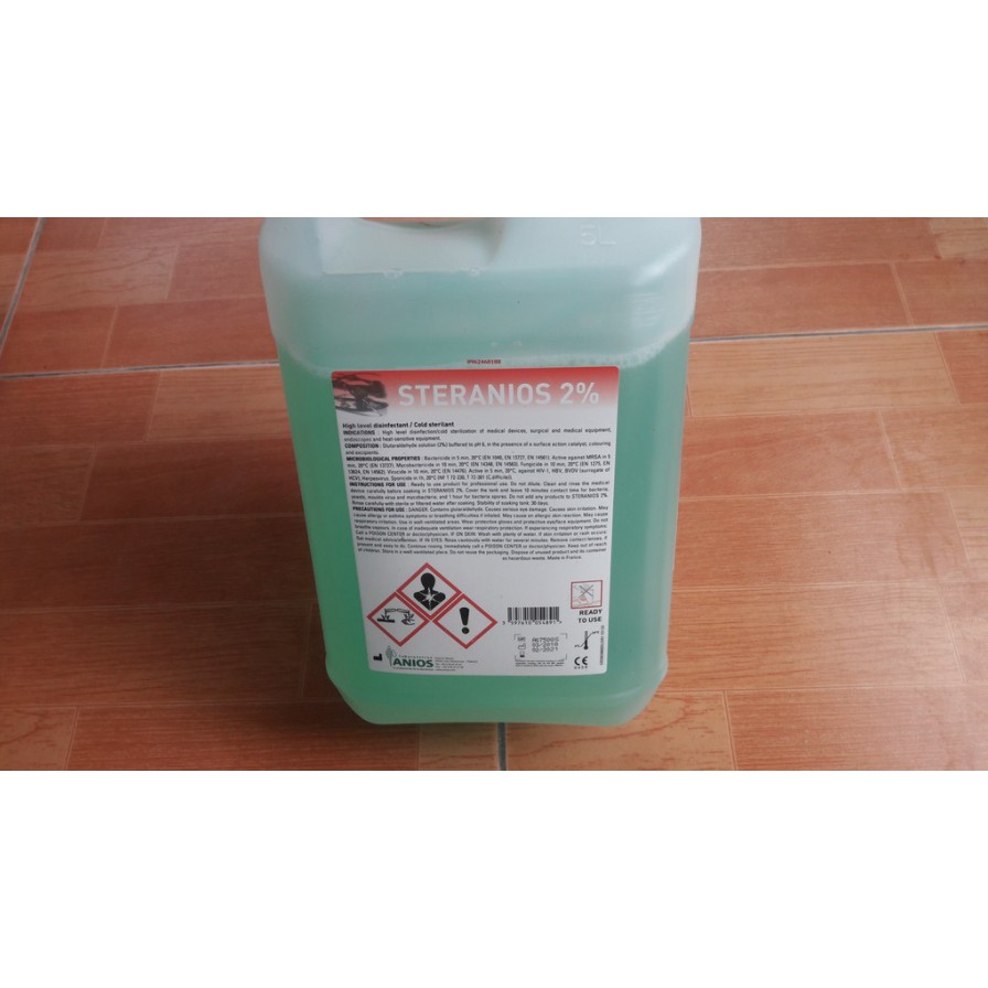 Dung dịch ngâm khử khuẩn Steranios 2% Can 5L