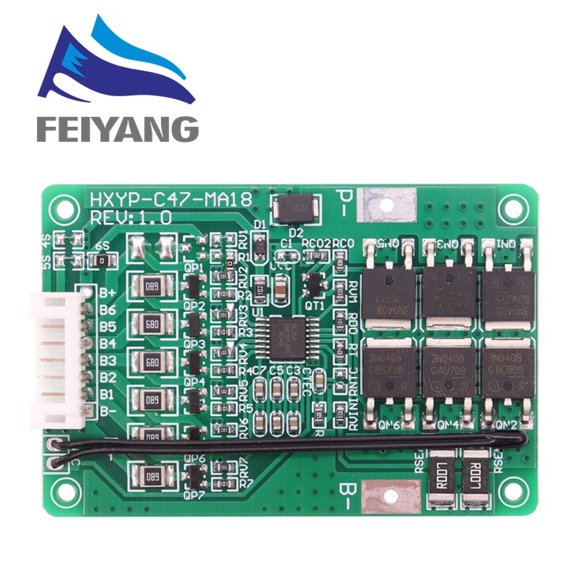 Bảng Mạch Bảo Vệ Pin Lithium 4S / 5S / 6S / 7S BMS 16.8V 21V 20A 18650 Sự Bảo Vệ