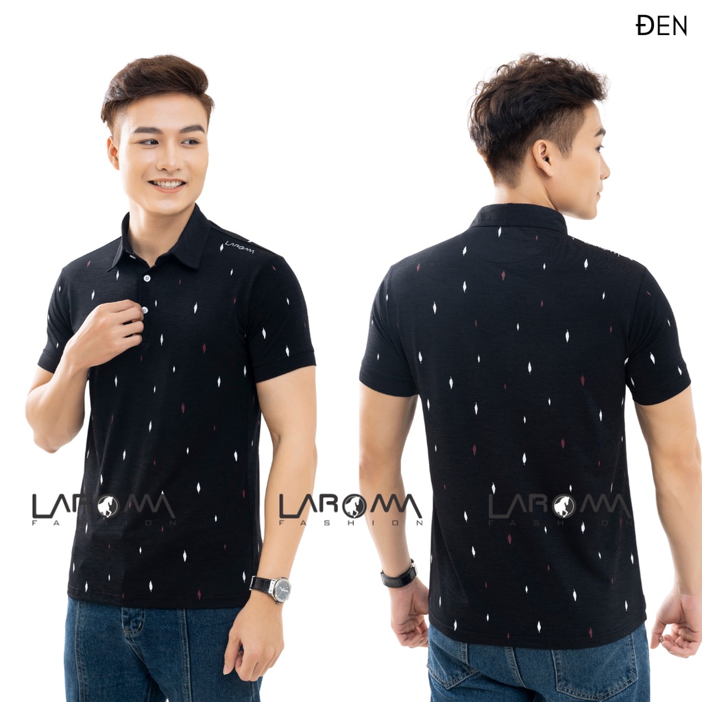 Áo polo nam thể thao họa tiết Laroma
