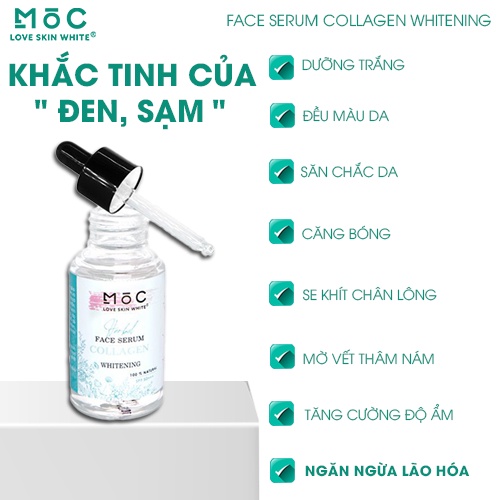 Tinh chất cấp ẩm, dưỡng trắng và chống lão hóa da Collagen Mộc Love Skin White 25ml