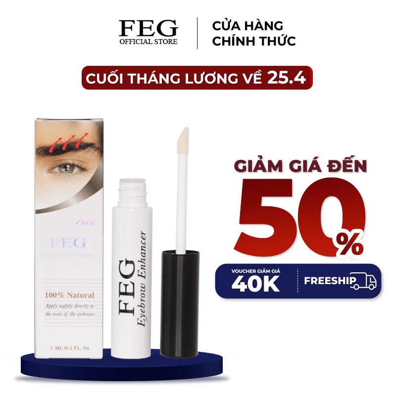 DƯỠNG MÀY FEG EYEBROW ENHENCER 3ml - HIỆU QUẢ SAU 7 NGÀY- Hàng Chính Hãng