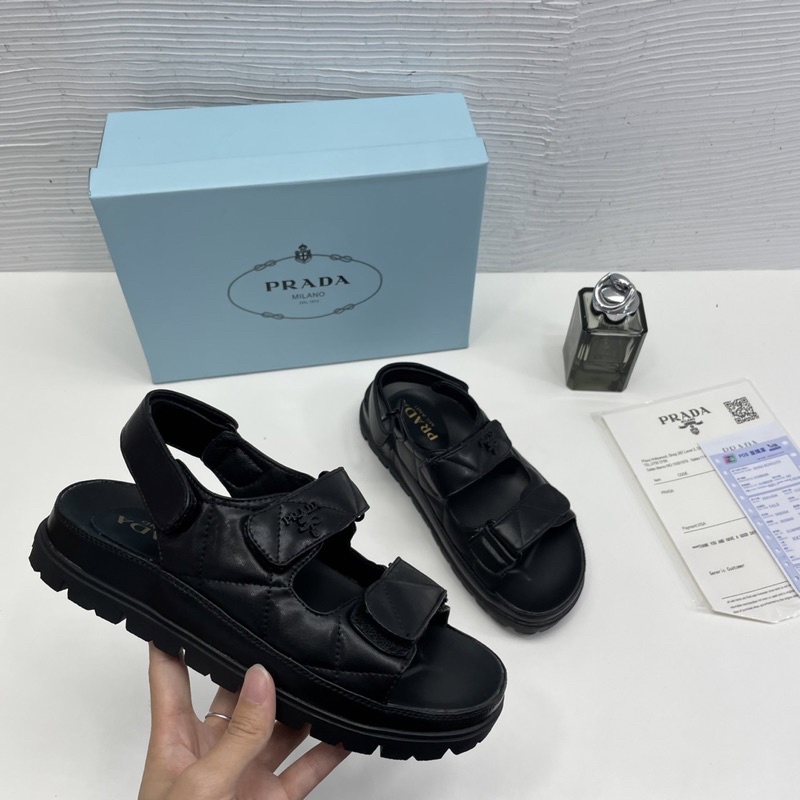 Sandal Prada 2 Màu Trắng Đen Full Size 35-39