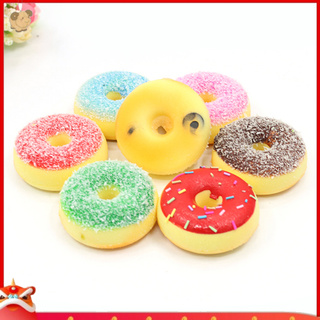 Đồ chơi mềm dẻo hình bánh donut nhiều màu sắc