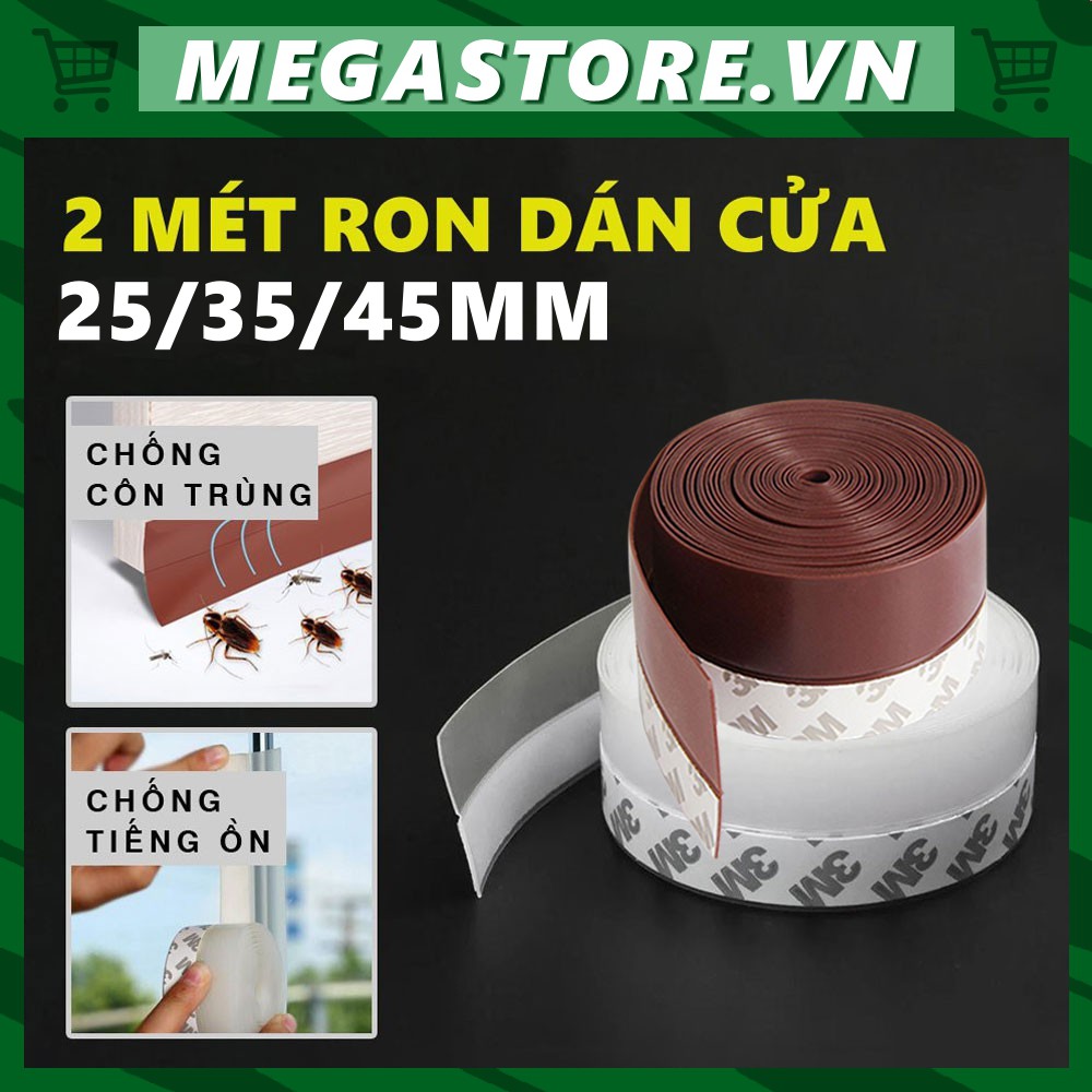2 Mét Ron Chân Cửa Cao Su 🔥FREESHIP🔥 Ron (Gioăng) Cao Su Dán Khe Hở Chân Cửa 3M - Chống Bụi, Chống Nước, Giảm Tiếng Ồn