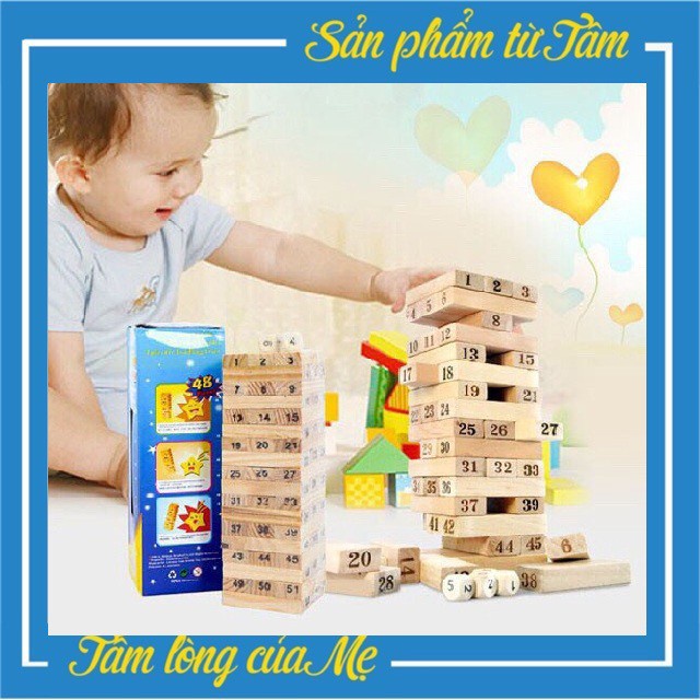 Trò chơi rút gỗ 54 thanh kèm 4 xúc xắc 0079843