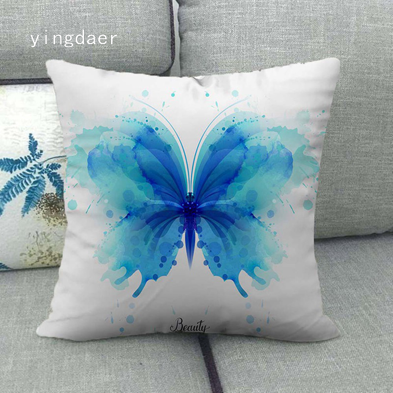 Vỏ gối để sofa họa tiết in hình bướm cao cấp thời trang