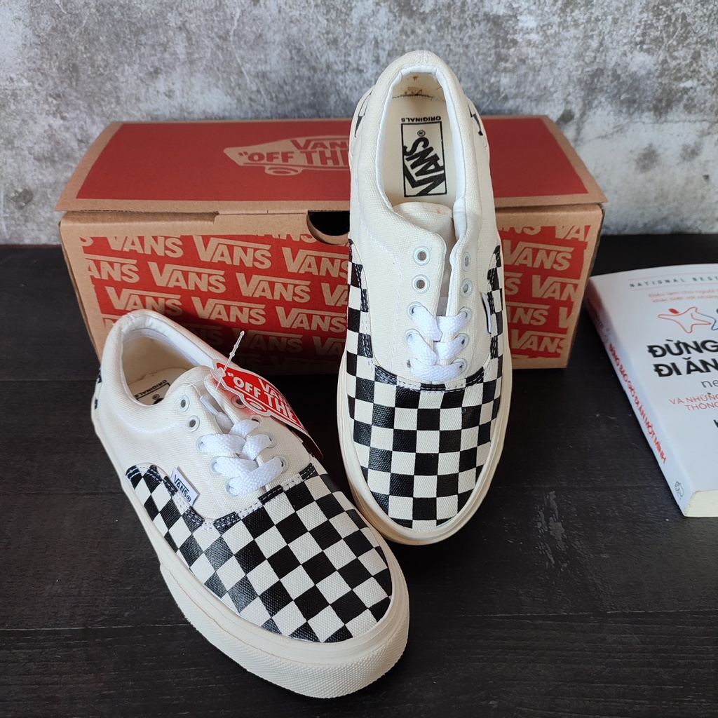 Giày vans caro buộc dây nam nữ dễ phối đồ đi học đi chơi - henry store | BigBuy360 - bigbuy360.vn