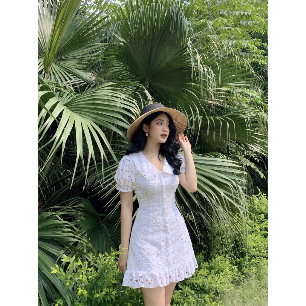 Váy đũi ren hoa to (ảnh thật)