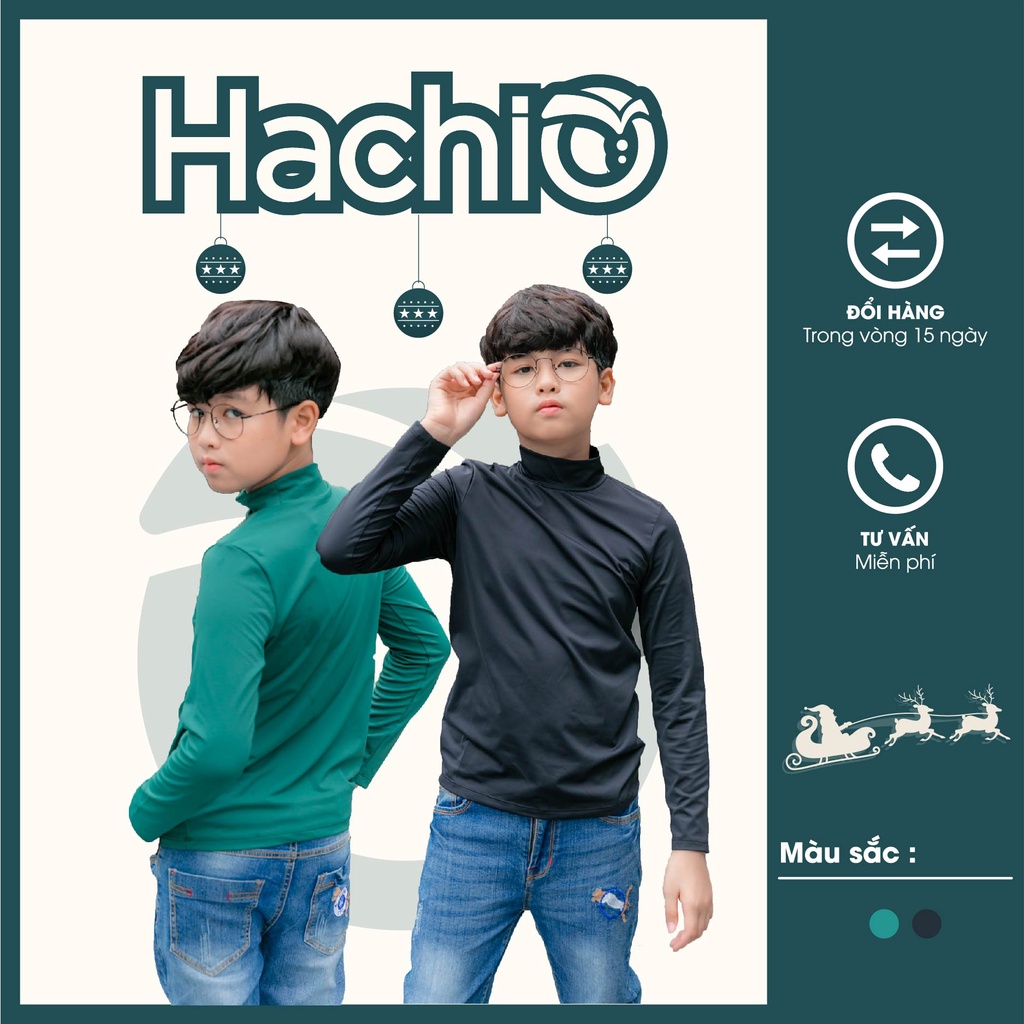 Áo giữ nhiệt cho bé trai, áo cổ lọ chất thun lạnh, nhẹ nhàng, mềm mại, ấm áp thấm hút mồ hôi tốt