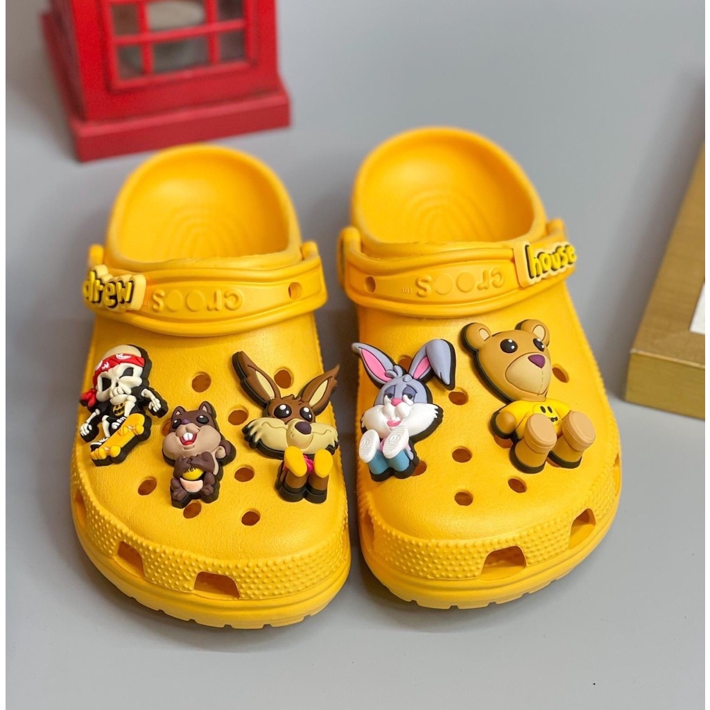 [Hàng xuất] Dép sục Clog - TẶNG kèm full bộ hình gắn Drew House 3D như ảnh